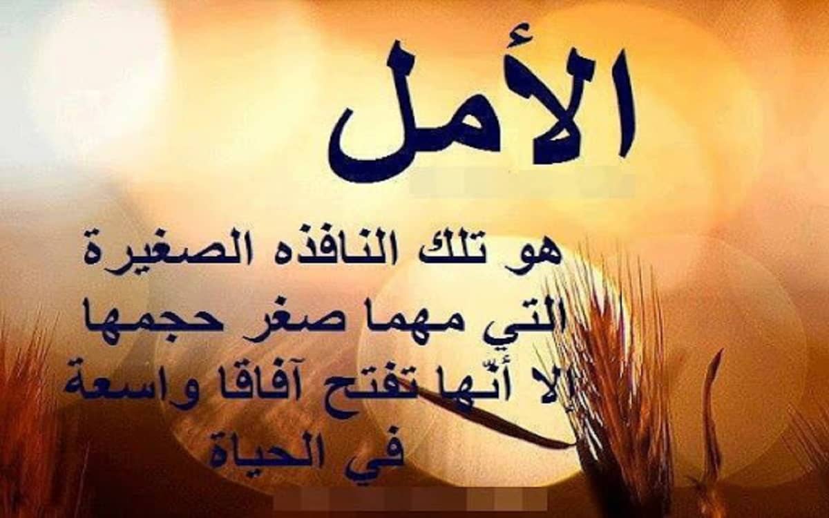 ابيات شعر عن الامل في الحياة الجواب